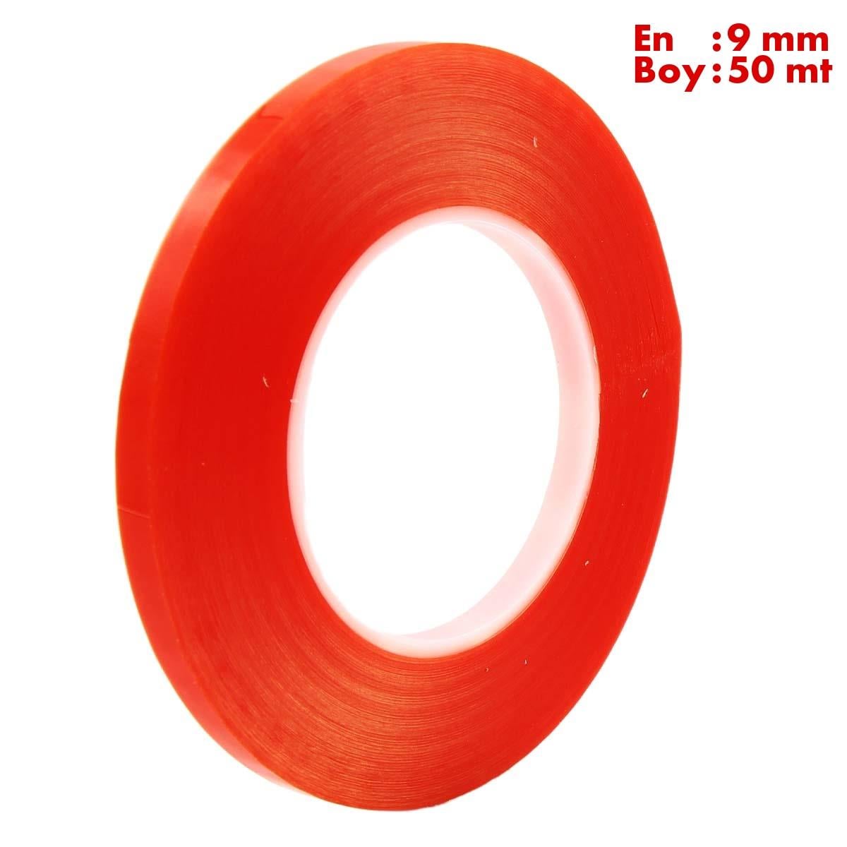 Boss TapeElektrik BantlarıŞeffaf Çift Taraflı Polyester Bant En:9mm Boy:50mt Kalınlık:160mik