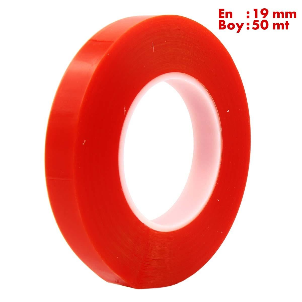 Boss TapeElektrik BantlarıŞeffaf Çift Taraflı Polyester Bant En:19mm Boy:50mt Kalınlık:160mik