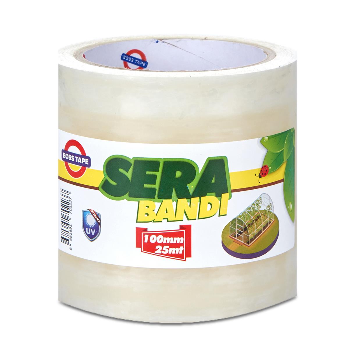 Boss Tapeİzolasyon BantlarıSera Tamir Bandı Yırtık Onarma E:100mm Boy:25mt