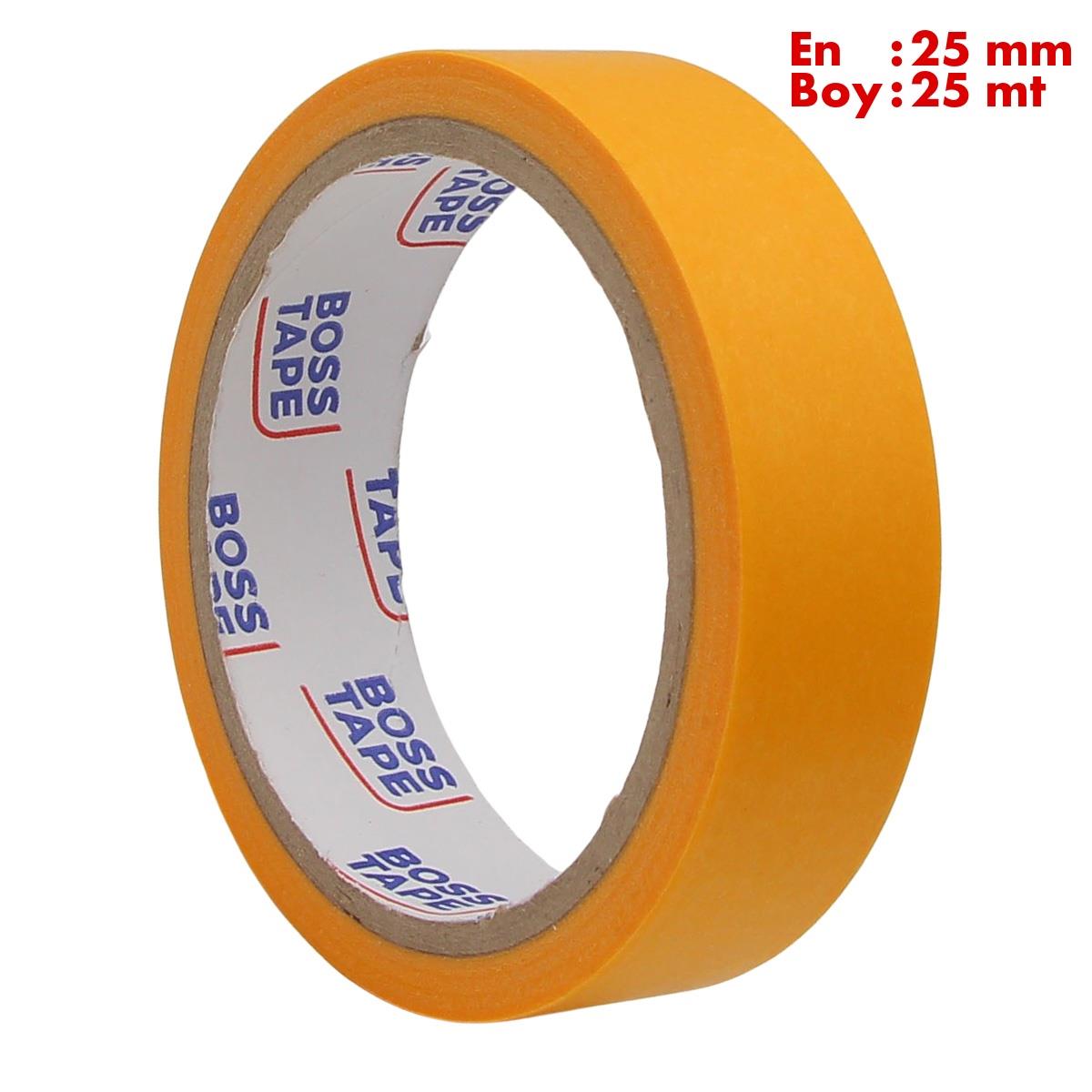 Boss TapeMaskeleme BantlarıWashi Turuncu Renkli Kağıt Bant En:25mm Boy:25mt