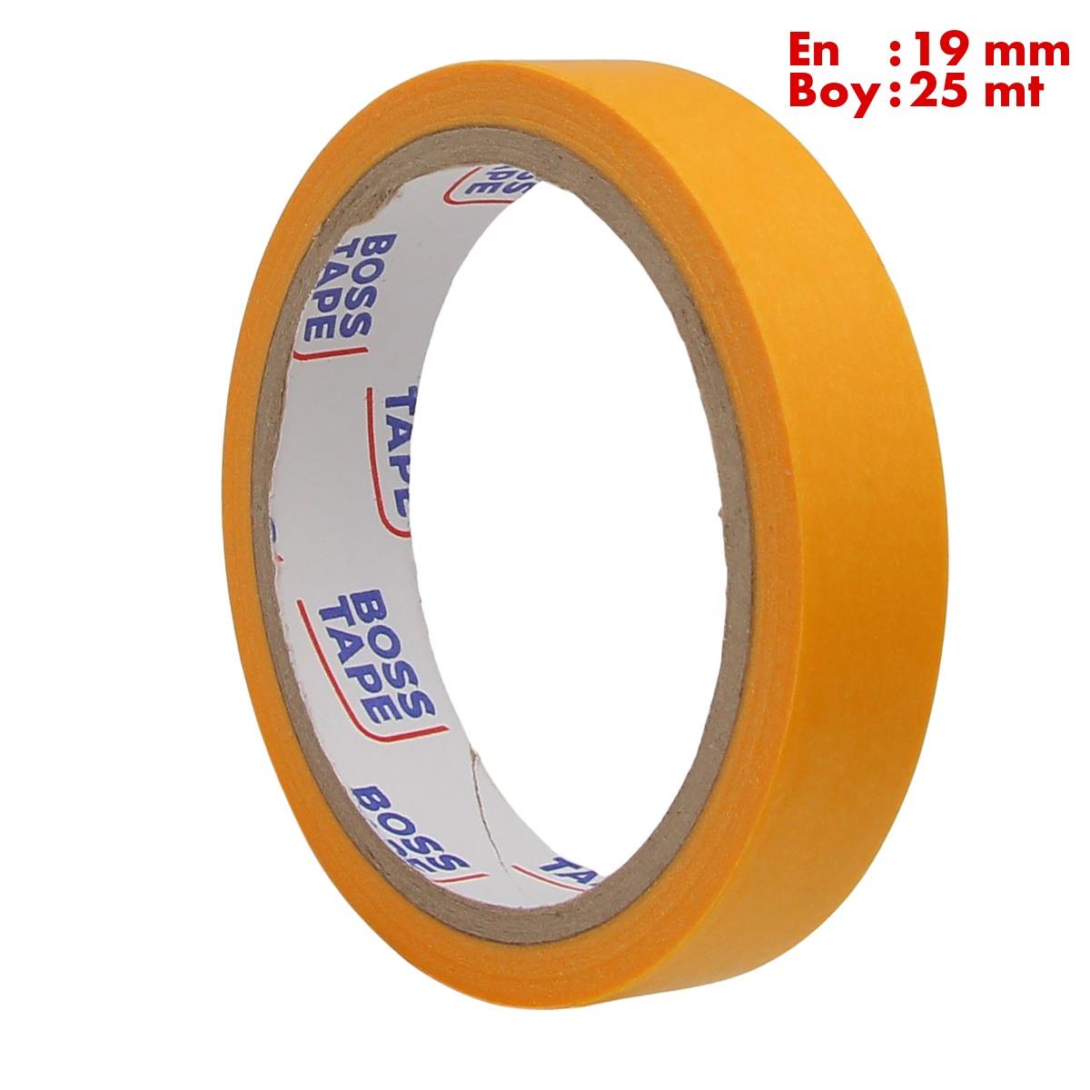 Boss TapeMaskeleme BantlarıWashi Turuncu Renkli Kağıt Bant En:19mm Boy:25mt
