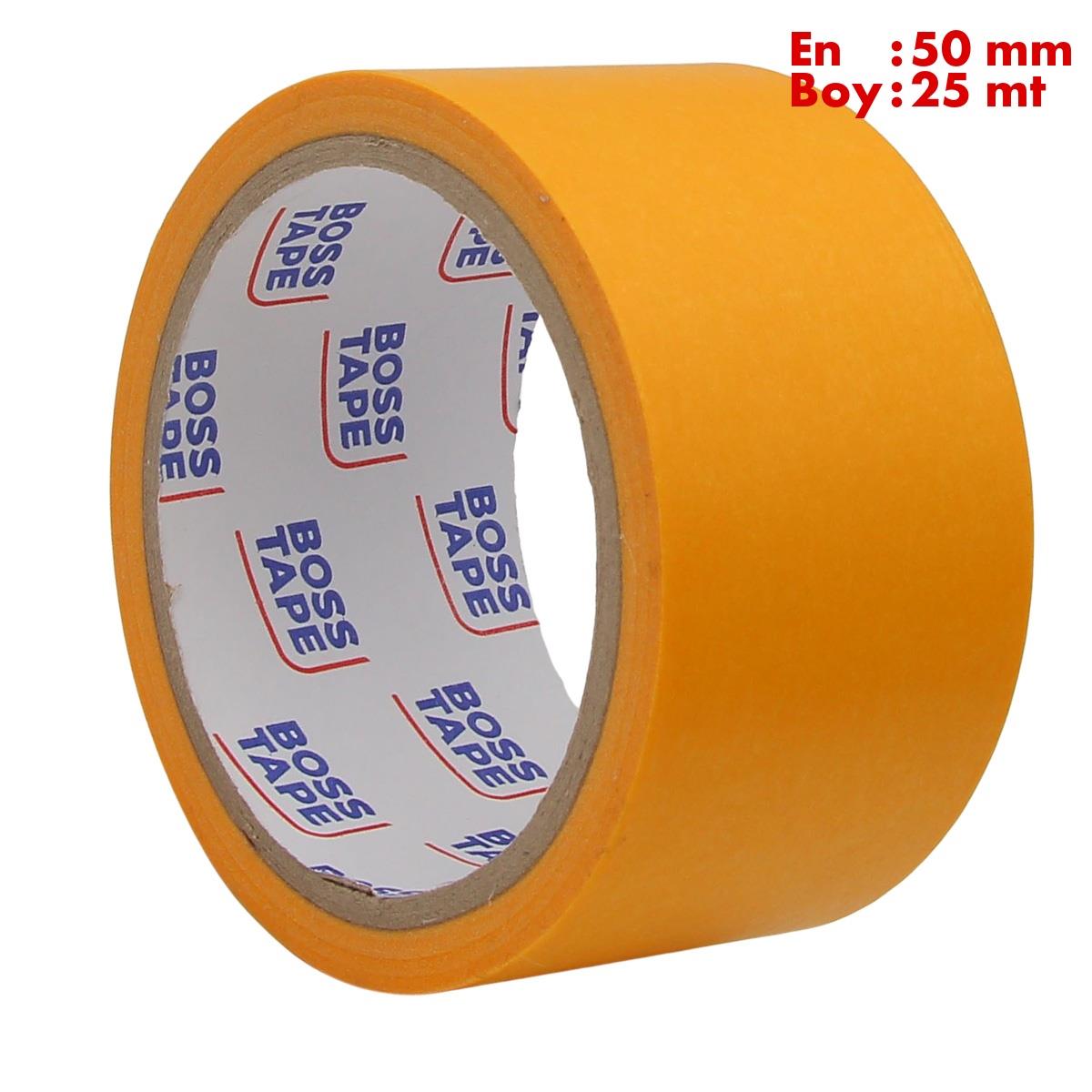 Boss TapeMaskeleme BantlarıWashi Turuncu Renkli Kağıt Bant En:50mm Boy:25mt