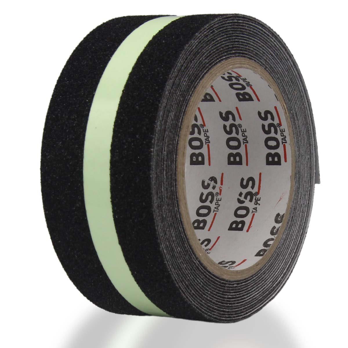 Boss TapeÇift Taraflı BantlarYeşil Fosforlu Çizgili Zemin Kaydırmaz Bant En:50mm Boy:5mt 