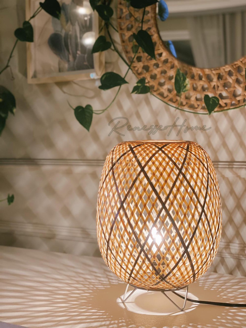 Selva Bambu Masa Lambası