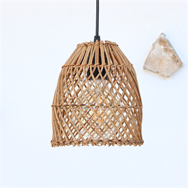 Zaria El Yapımı Rattan Mini Lamba & Sarkıt (16x18cm)