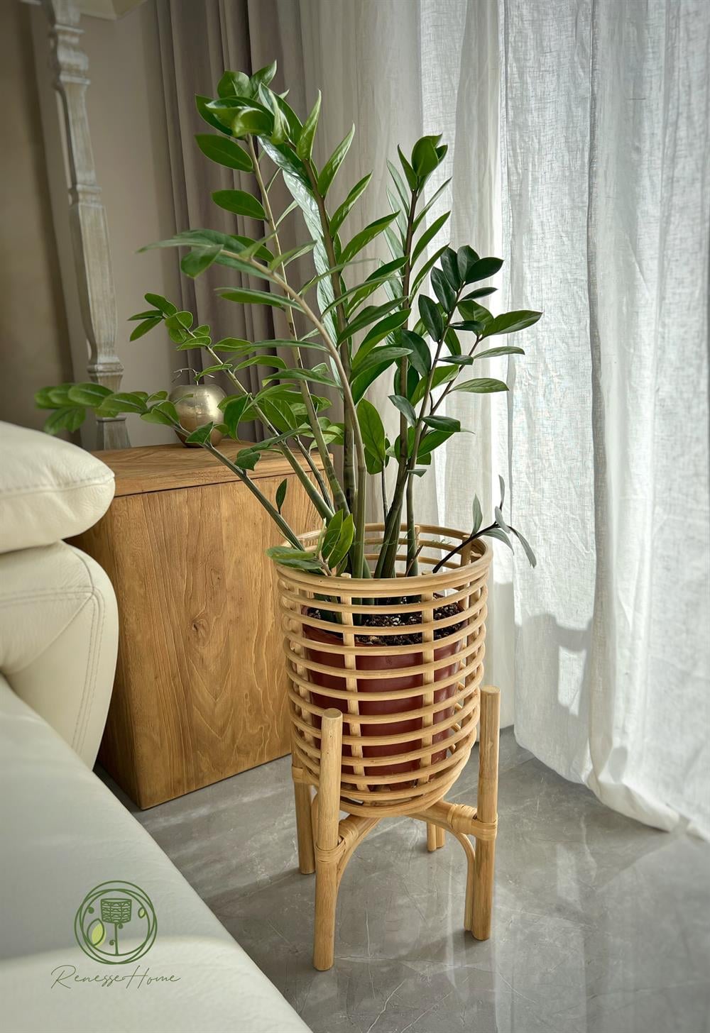 Durban El Yapımı Rattan Çiçeklik & Saksı