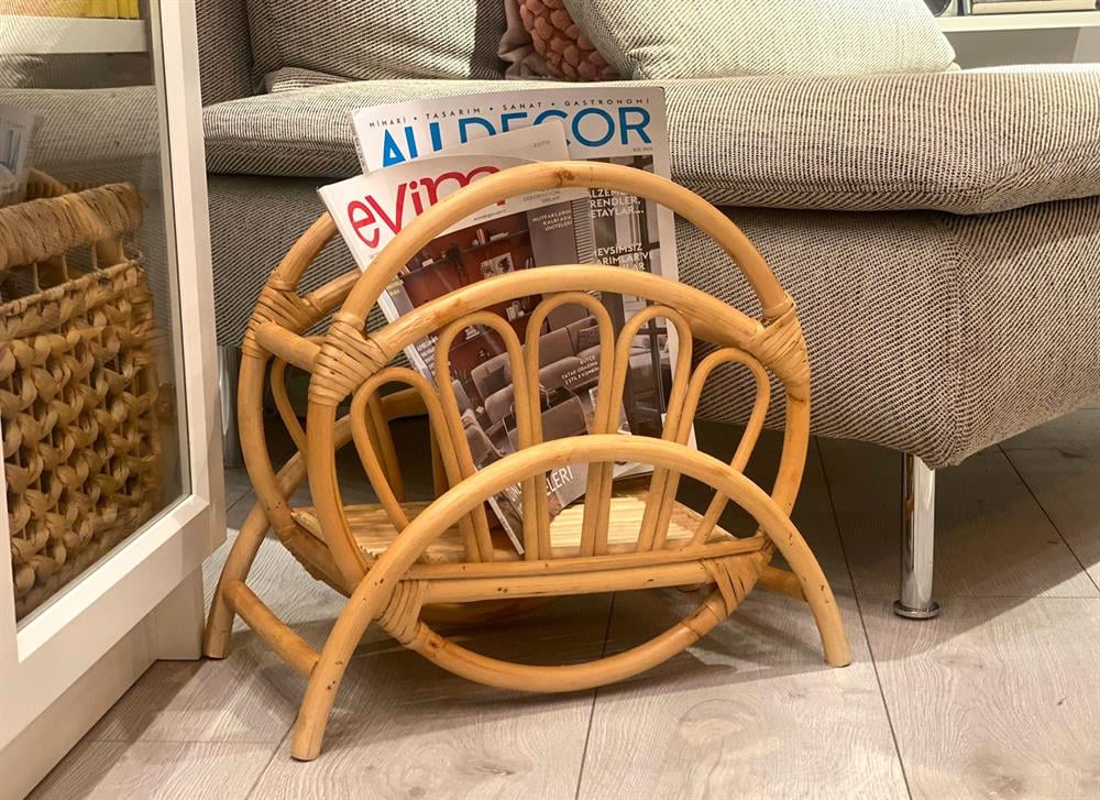 Sakura El Yapımı Rattan Gazetelik & Dergilik 