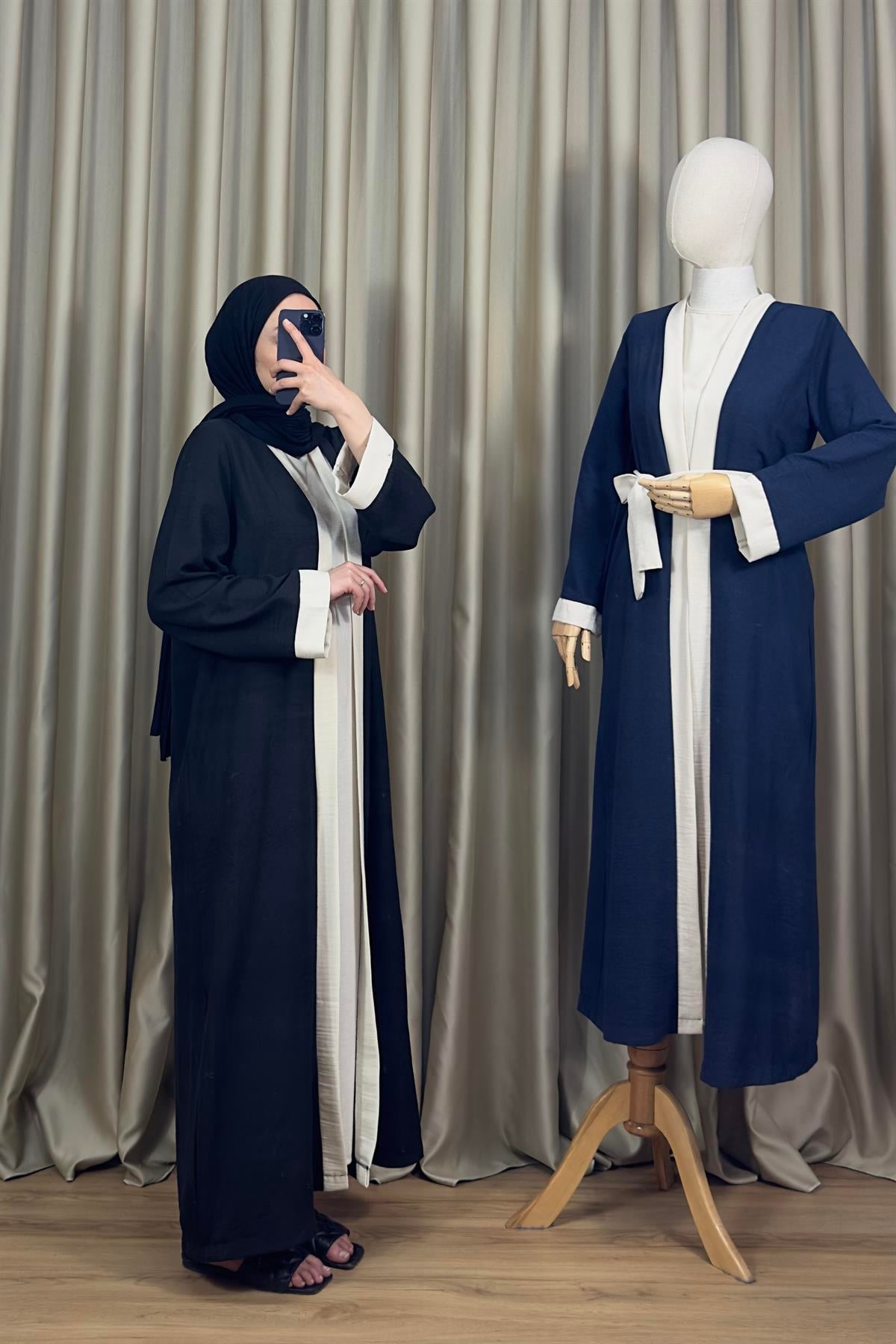 İkili Abaya Takım Siyah