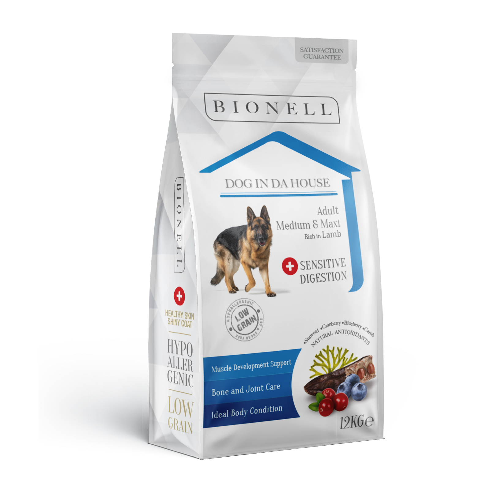 Bionell Orta ve Büyük Irk Yetişkin Köpek Maması Kuzu Etli 12 kg