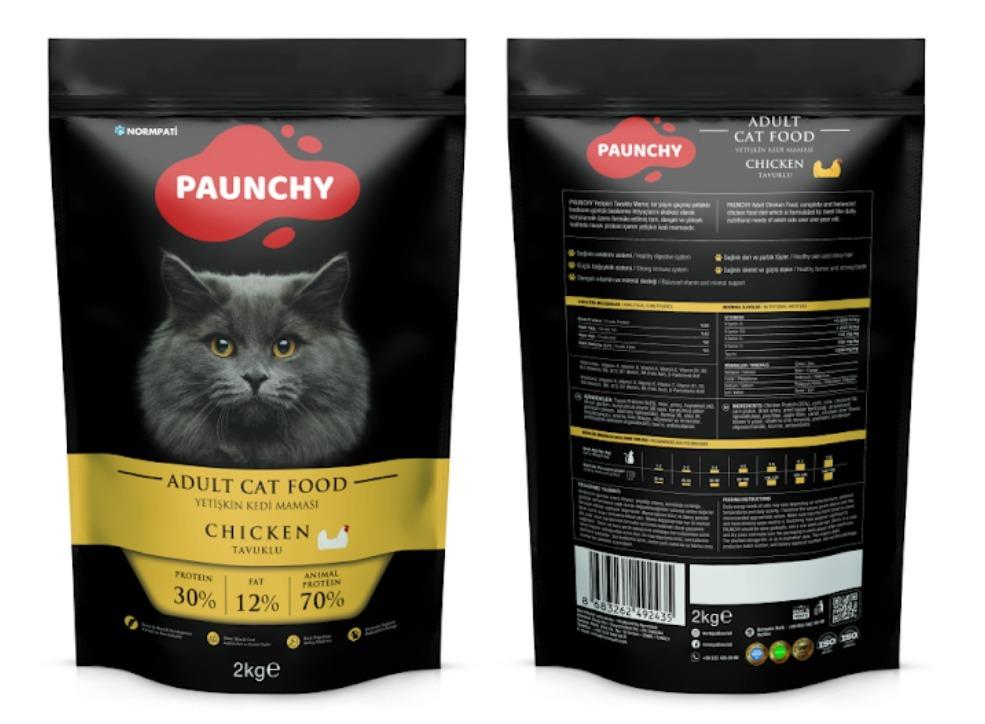 Paunchy Tavuklu Yetişkin Kedi Maması 2 kg