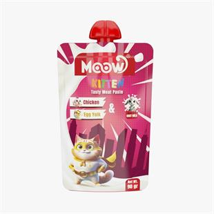 Moow Tavuklu & Yumurta Sarılı & Keçi Sütlü Kitten Et Ezme 90 g
