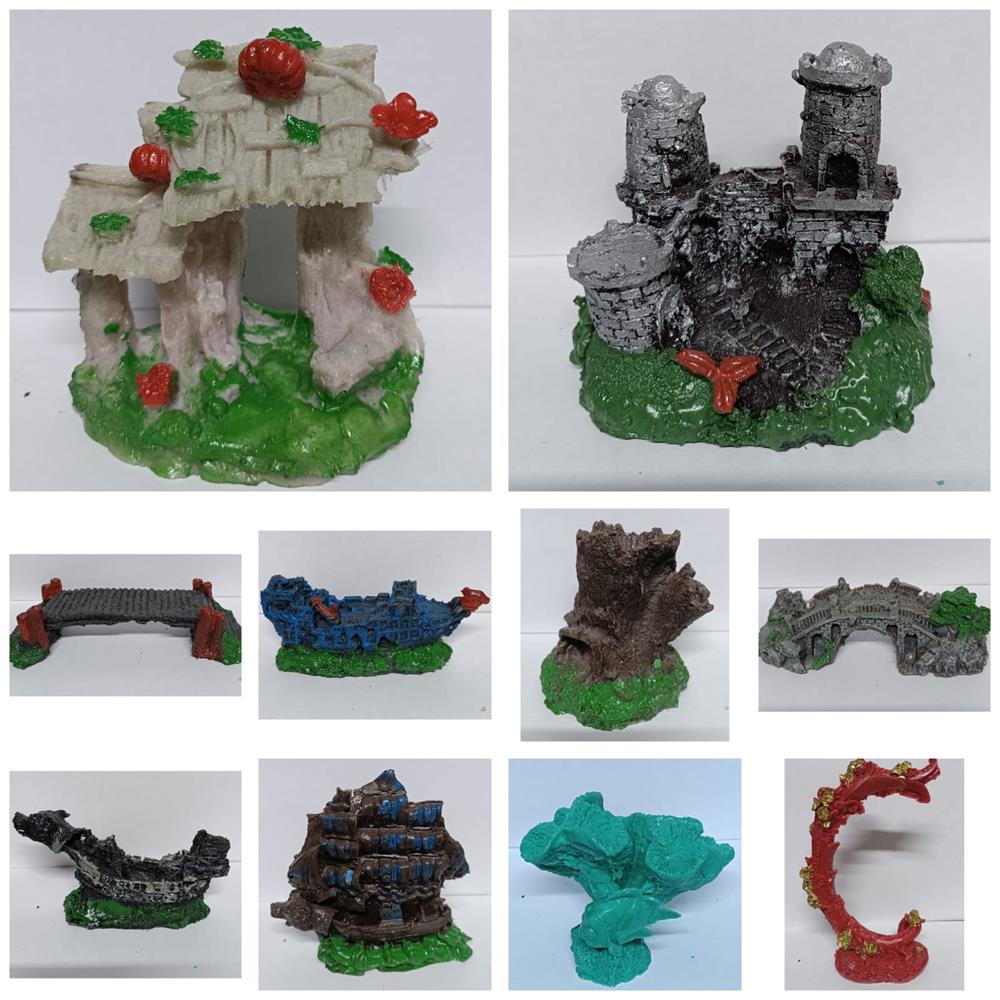 Aquapera Akvaryum Dekoru Orta Boy 10lu Set