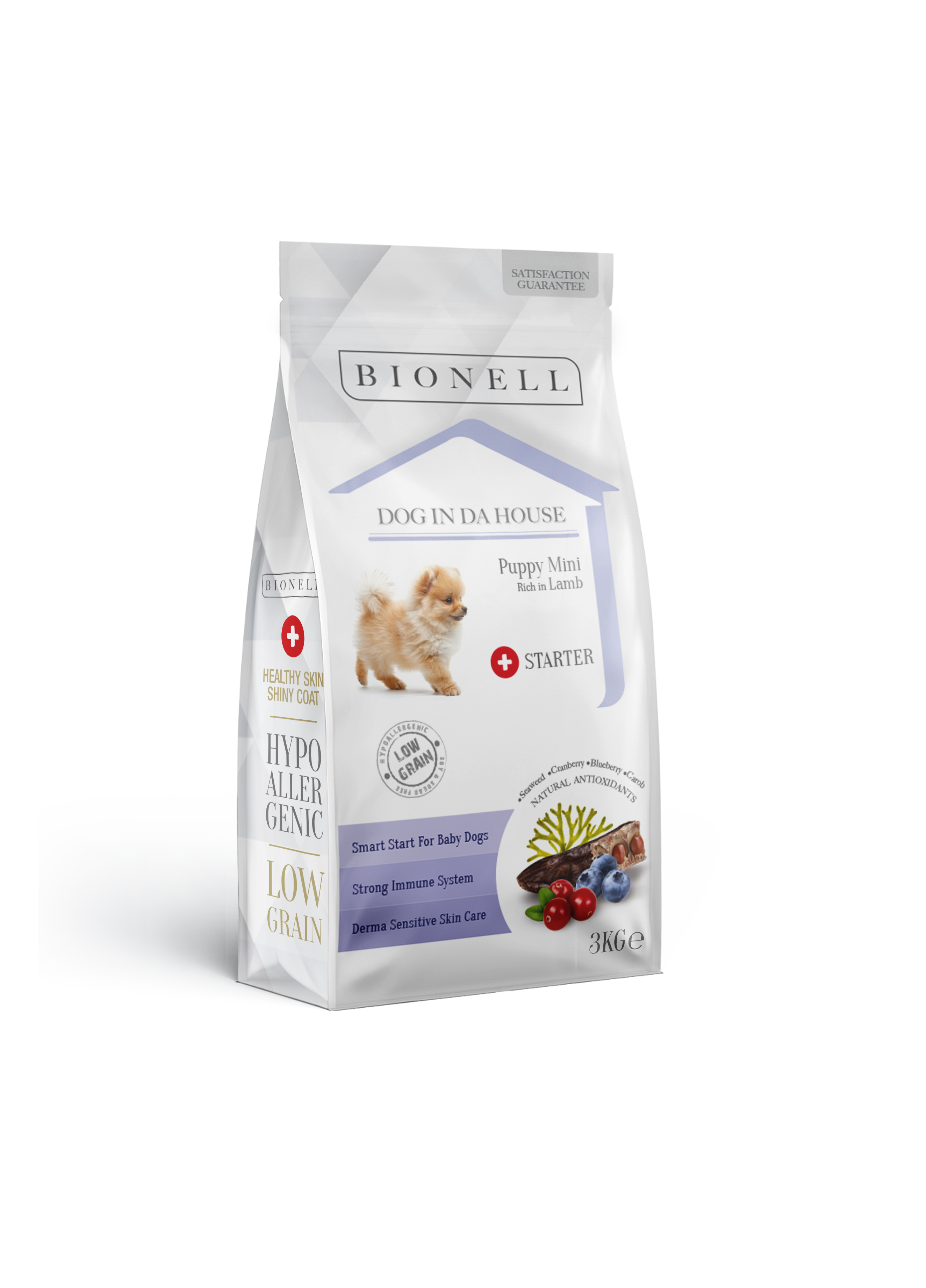 Bionell Mini ve Küçük Irk Yavru Köpek Maması Kuzu Etli 3 kg