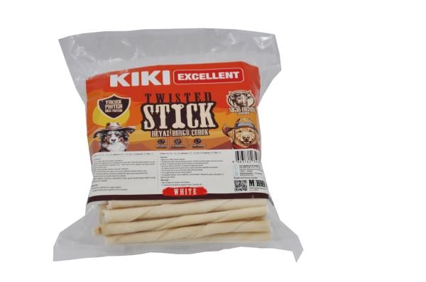 Kiki Excellent Beyaz Burgu Kemik Sığır Derisinden 100lü Paket