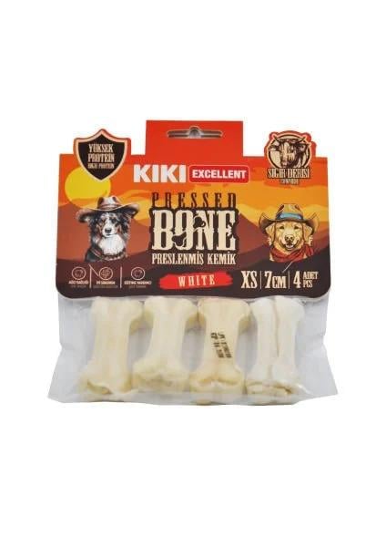 Kiki Excellent Beyaz Pres Kemik Sığır Derisinden 4lü Paket 7cm