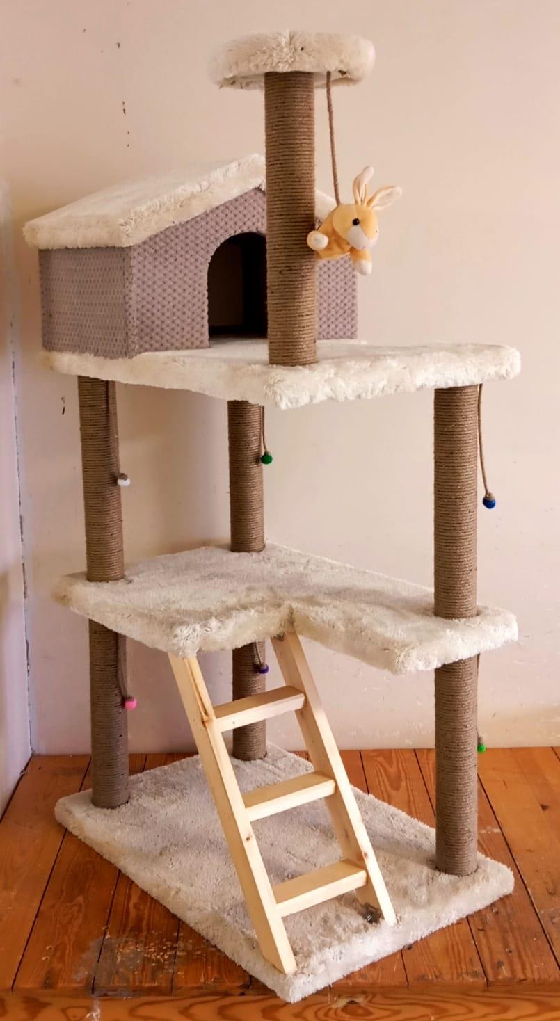 Major 3 Katlı Peluş Oyuncaklı Katlı Kedi Evi KC1454