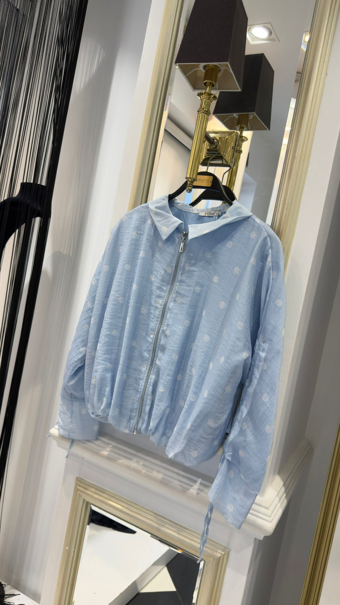 Puantiyeli Bomber Ceket 