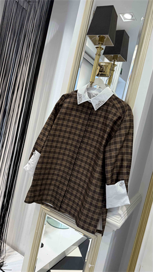 Ekose Taş Detay Gömlek