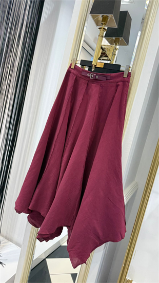  Kemer Detay Asimetrik Etek