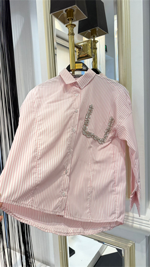 Ön Taş Detay Gömlek