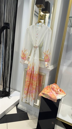 Şal Detay Şifan Elbise