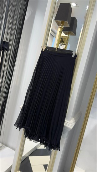 Etek Ucu Volan Detay Şifon Etek