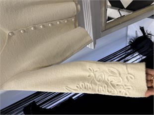 İnci Düğmeli Angora Hırka