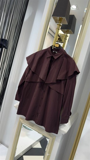 Volan Detay Bağcıklı Gömlek