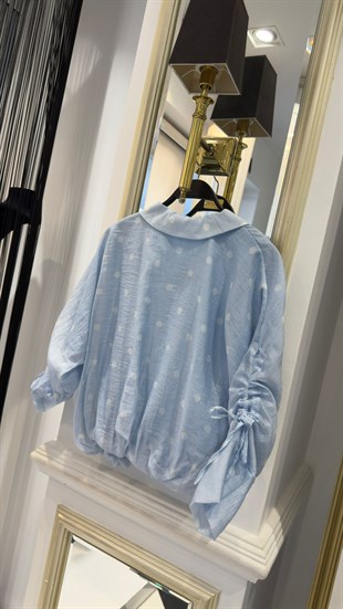 Puantiyeli Bomber Ceket 