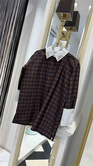 Ekose Taş Detay Gömlek