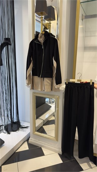 Kapşonlu Cepli Pantalonlu Takım