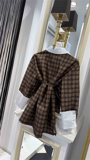 Ekose Taş Detay Gömlek