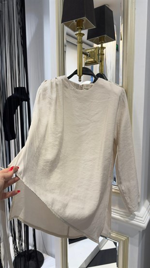 Omuz Pilise Detay Pantolonlu Takım