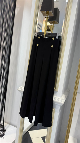 Düğme Detay Palazzo Pantolon