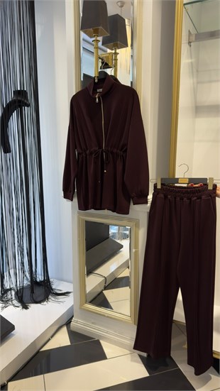 Beli Büzgülü Pantalonlu Takım