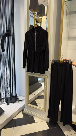 Beli Büzgülü Pantalonlu Takım