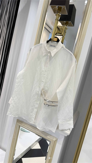 Yanı Çift Kemerli Gömlek