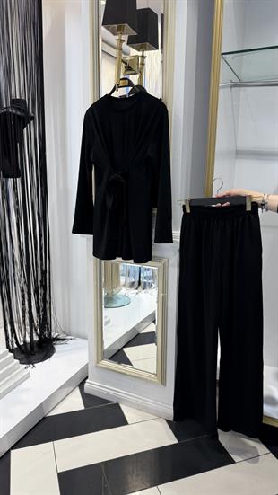 Bağlama Detay Pant Takım