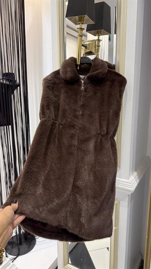 Bel Lastikli Peluş Yelek