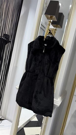 Bel Lastikli Peluş Yelek