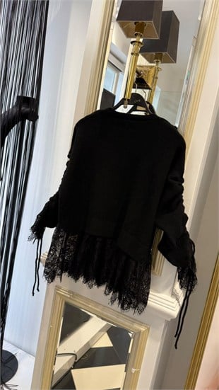 Dantelli Crop Hırka