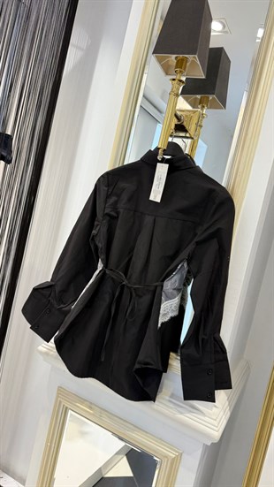 Bel Dantel Detay Gömlek