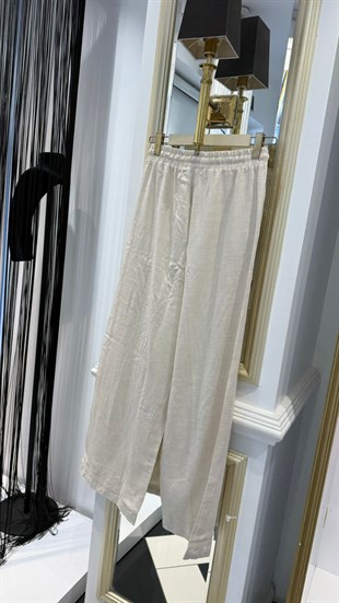 Keten İşlmeli Pantalon