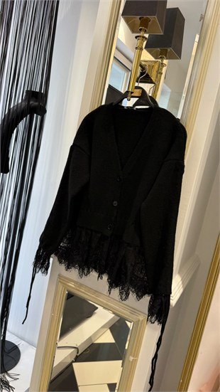Dantelli Crop Hırka