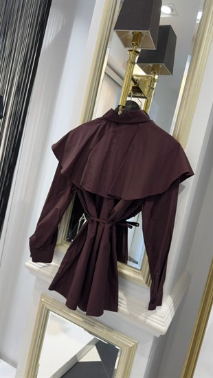 Volan Detay Bağcıklı Gömlek