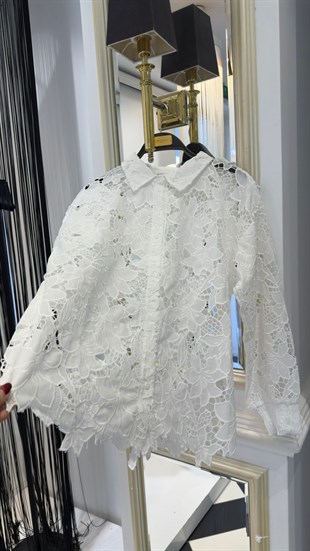  Dantel Detay Gömlek