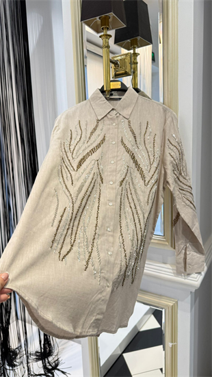 Ön Taş Detay Gömlek