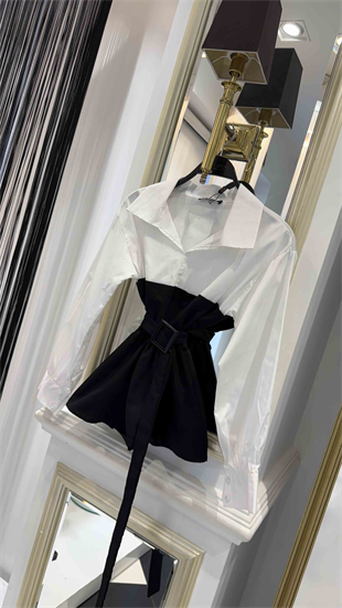 Kemer Detay Büzgülü Gömlek