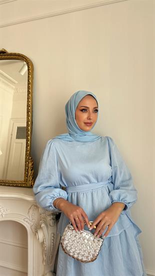Eteği Katlı Elbise