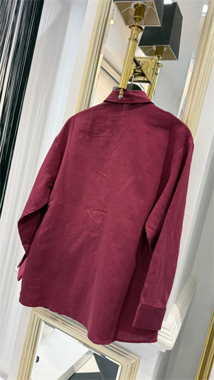 Yanı Çift Kemerli Gömlek